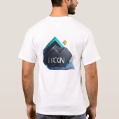 Minimalistischer weißer T - Shirt mit kleinen mode (Rückseite)