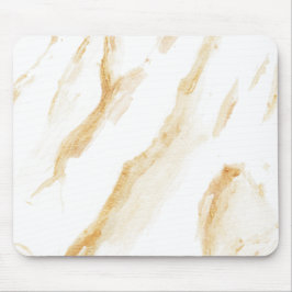 Minimalistischer weißer und goldener Marmor Mousepad