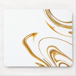 Minimalistischer weißer und goldener Marmor Mousepad