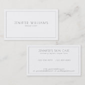 Minimalistischer, weißer und grauer Rahmen Visitenkarte (Vorne/Hinten)