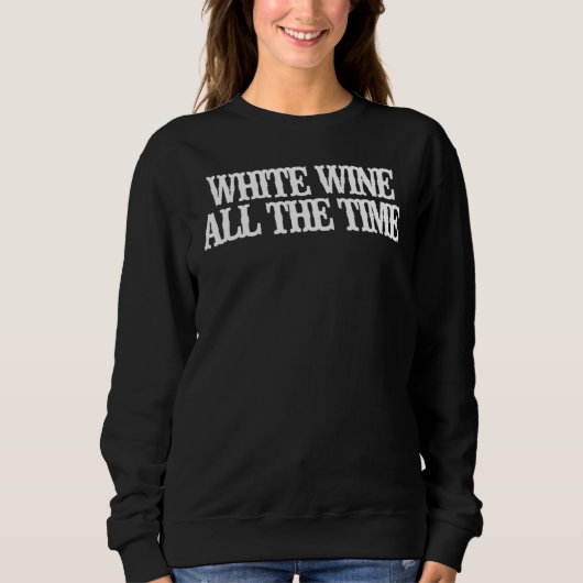 Minimalistischer Weißwein Sweatshirt (Vorderseite)