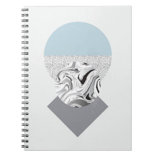 Minimalistischer Wellen-u. Punkt-Entwurf Notizblock