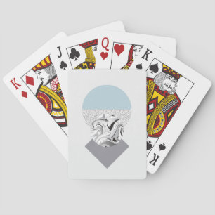 Minimalistischer Wellen-u. Punkt-Entwurf Spielkarten