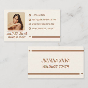 Minimalistischer Wellness-Coach Individuelle Visit Visitenkarte