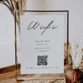 Minimalistischer Wifi-Code, QR-Code Wifi-Anschluss Einladung