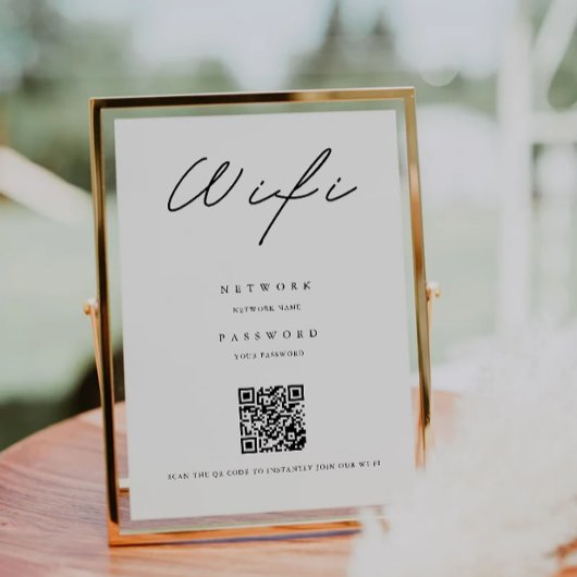 Minimalistischer Wifi-Code, QR-Code Wifi Verbindun Einladung