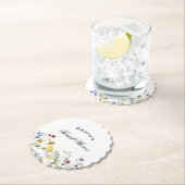 Minimalistischer Wildblumen-Brautjunggesellinnenab Untersetzer (Vor Ort)