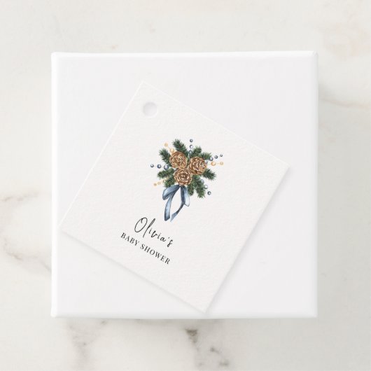 Minimalistischer Winter Weihnachtskranz Kinderdusc Geschenkanhänger (Beispiel)