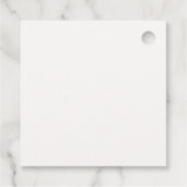 Minimalistischer Winter Weihnachtskranz Kinderdusc Geschenkanhänger (Rückseite)