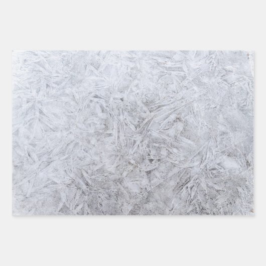 Minimalistischer Winterschneefrost Geschenkpapier Set (Vorderseite 3)