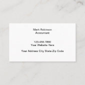 Minimalistischer Wirtschaftsprüfer Visitenkarte (Rückseite)