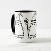 Minimalistischer Wizard Ghost Zeichne Magic Sketch Tasse (Vorderseite Links)
