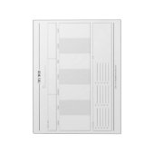 Minimalistischer Wochenplaner, 8,5" x 11" Notizblock (Rotiert)