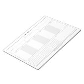 Minimalistischer Wochenplaner, 8,5" x 11" Notizblock (angewinkelt)