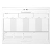 Minimalistischer Wochenplaner, 8,5" x 11" Notizblock (Vorderseite)