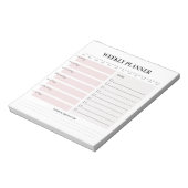 Minimalistischer Wochenplaner Notizblock (Rotiert)