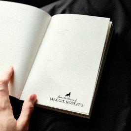 Minimalistischer Wolf aus der Bibliothek des Buche Gummistempel