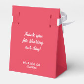 Minimalistischer Wunsch und Weiße Hochzeit Geschenkschachtel (Rückseite)