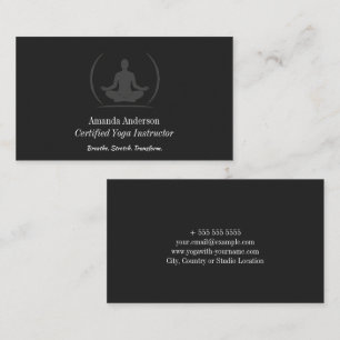Minimalistischer Yoga-Instruktor - Sauberkeit und  Visitenkarte