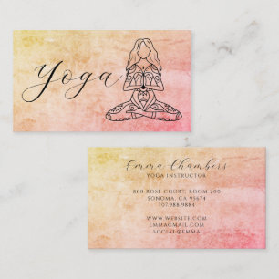 Minimalistischer Yoga-Lehrer Lotus-Position Visitenkarte