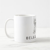 Minimalistischer Yorkie & Chihuahua Benutzerdefini Kaffeetasse (Links)
