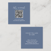 Minimalistischer, zeitgemäßer QR-Code Quadratische Visitenkarte (Vorne/Hinten)