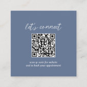 Minimalistischer, zeitgemäßer QR-Code Quadratische Visitenkarte (Vorderseite)