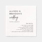 Minimalistischer zeitgenössischer Hochzeitsspass - Serviette (Vorderseite)