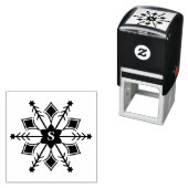 Minimalistischer zeitgenössischer Schneeflocken Permastempel (Beispiel)