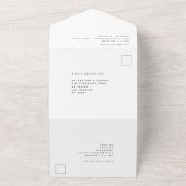 Minimalistischer zeitgenössischer Text, beliebiger All In One Einladung (Außenbereich)