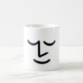 Minimalistischer Zen-Gesichtsmug Kaffeetasse (Mittel)