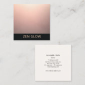 Minimalistischer Zen-Glühwärmer Quadratische Visitenkarte (Vorne/Hinten)