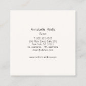 Minimalistischer Zen-Glühwärmer Quadratische Visitenkarte (Rückseite)