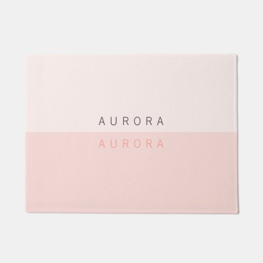 Minimalistischer zweifarbiger Begrüßungstüren Fußmatte (Vorderseite)