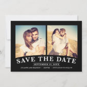 Minimalistisches 2-Foto Save the Date (Vorderseite)