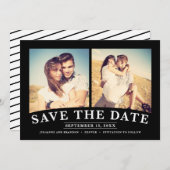 Minimalistisches 2-Foto Save the Date (Vorne/Hinten)