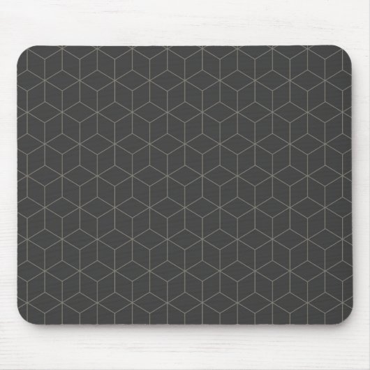 Minimalistisches 3D-Würfelmuster Mousepad (Vorne)