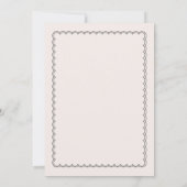 Minimalistisches 40. Party Einladung (Rückseite)