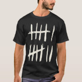 Minimalistisches 6-7-Strichdesign T-Shirt (Vorderseite)