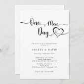 Minimalistisches Abendessen mit moderner Probe Einladung (Vorne/Hinten)