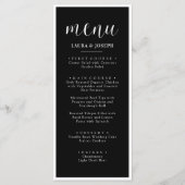 Minimalistisches Abendmenü Menükarte (Vorderseite)