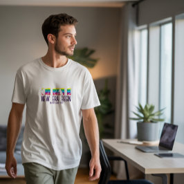 Minimalistisches Abschlussstreifenmuster T-Shirt