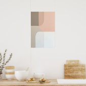 Minimalistisches Abstrakt Art neutrales Farbposter Poster (Küche)