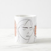 Minimalistisches Abstrakte von Line Art Kaffeetasse (Mittel)