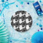 Minimalistisches Abstraktes Blumenmuster Pappteller (Party)