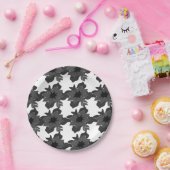 Minimalistisches Abstraktes Blumenmuster Pappteller (Party)