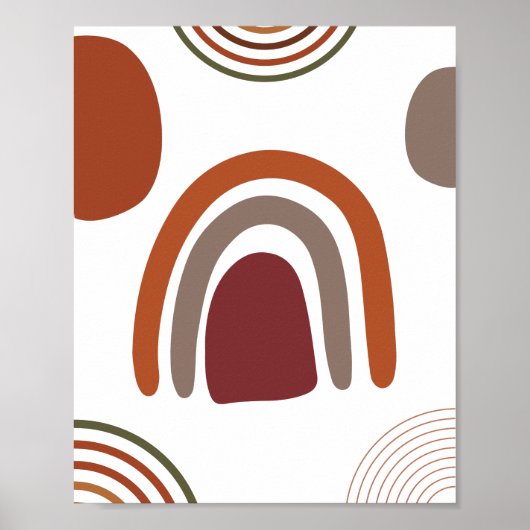 Minimalistisches Abstraktes Boho-Design Poster (Vorne)