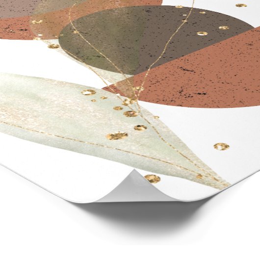 Minimalistisches Abstraktes Boho-Design Poster (Ecke)