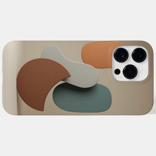 Minimalistisches abstraktes Design, erdige Tones Case-Mate iPhone Hülle (Rückseite (Horizontal))