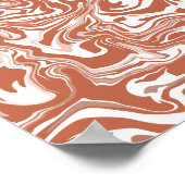 Minimalistisches abstraktes Design mit Cottofarben Poster (Ecke)